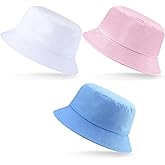 Zhanmai 3 Pcs XXL Bucket Hat for Man Woman Large Oversize Summer Beach Cotton Hats for Fisherman