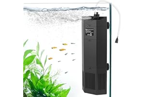 AQQA Aquarium Filter for 80-150Gal Fish Tank Submersible Internal Filters Multifunctional for Filtration, Circulation and Oxy
