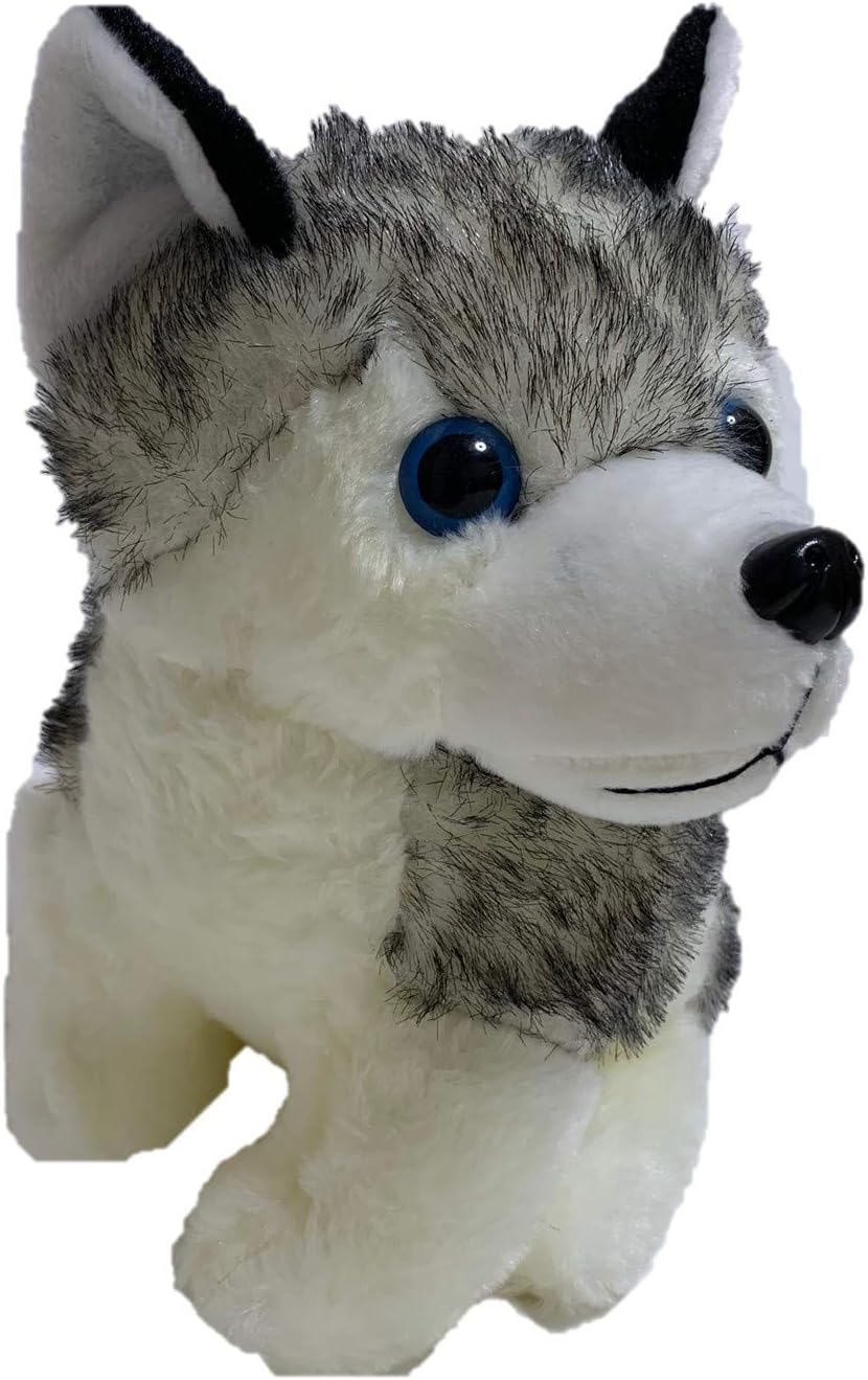 Amazon Pile Stone ハスキー犬 ぬいぐるみ リアル ブルーアイ ふわふわ かわいい 28cm 人形 抱っこサイズ 小さい ギフト 贈り物 自分用 ぬいぐるみ おもちゃ
