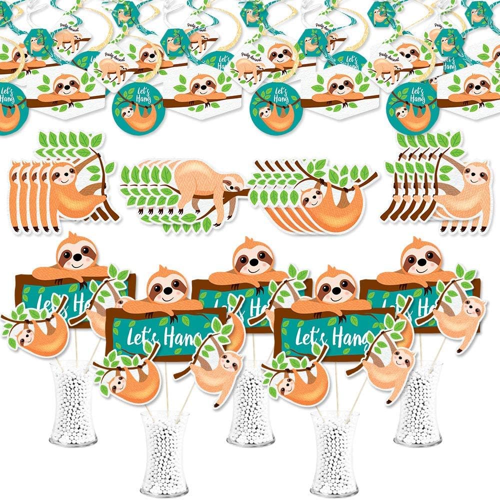 sloth baby shower decorations