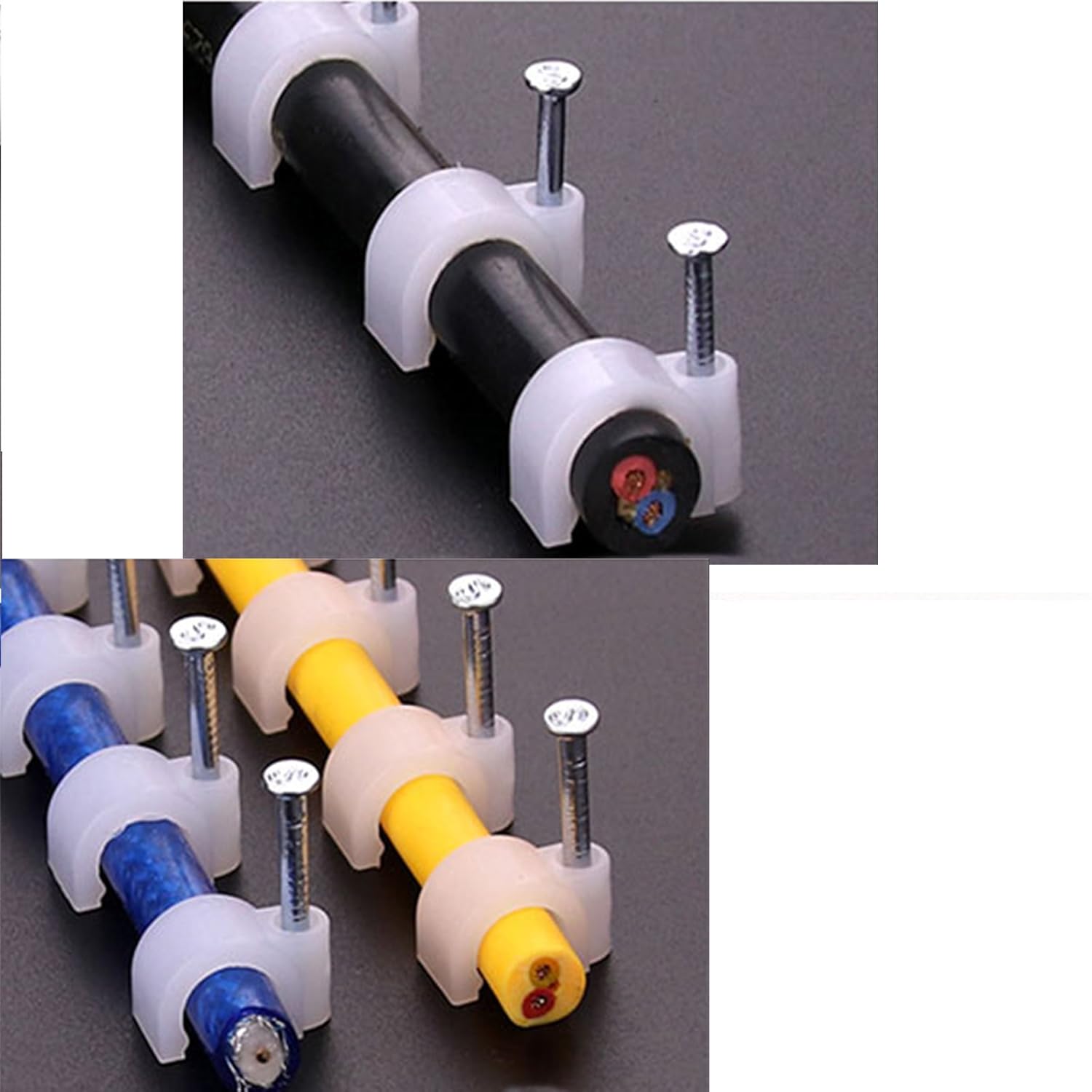 and Speaker Wires cable staples Quirkio Round Cable Wire Clips 4mm