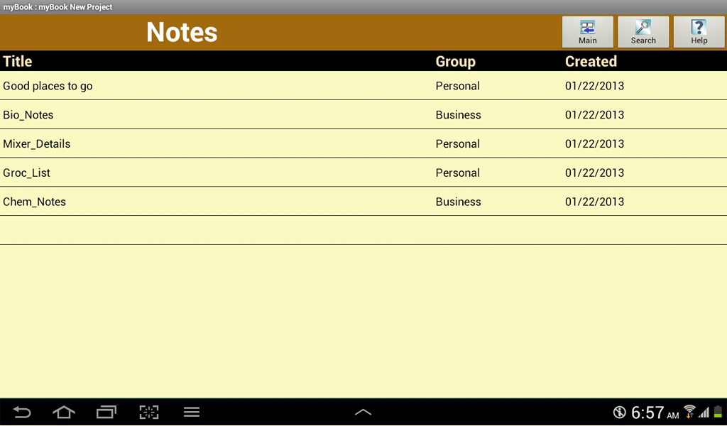 myBook Personal Organizer