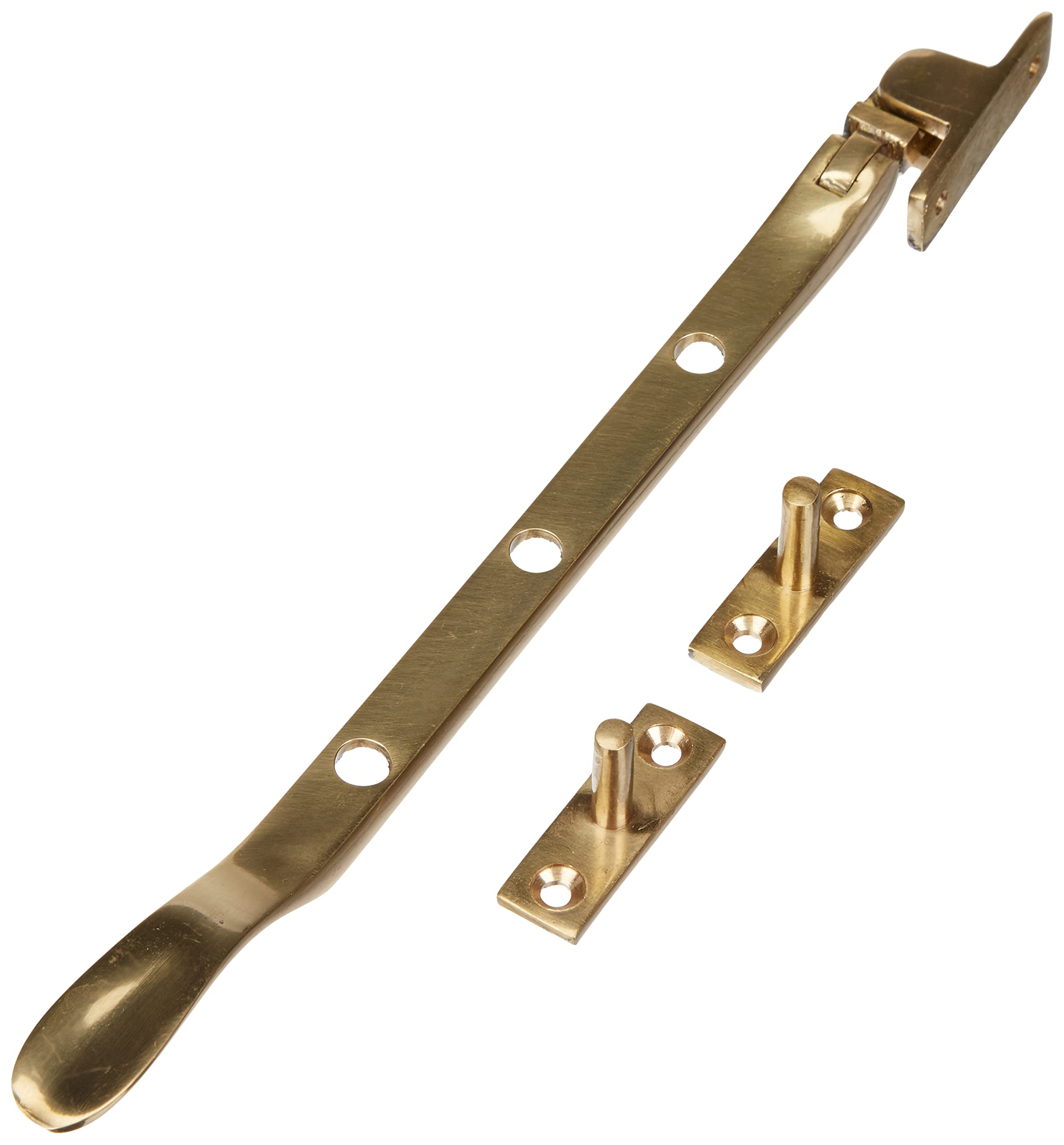 Merriway® BH01591 Victorian Window Casement Stays Polished Brass, 200mm (8 inch)