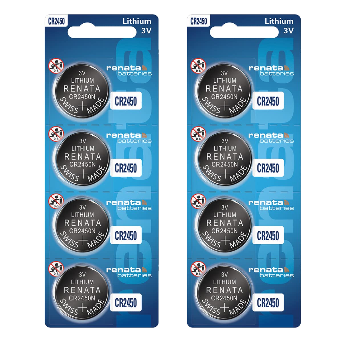 Renata CR2450N Batteries - 3V Lithium Coin Cell
