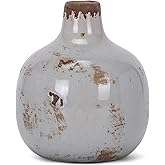 47th & Main Vintage Ceramic Vase Mini, Round Grey
