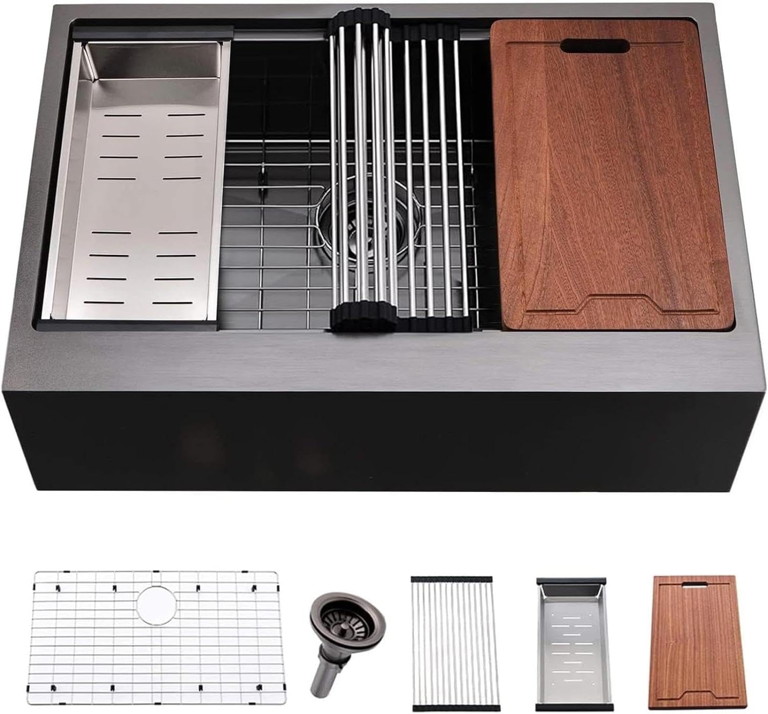 Farmhouse Kitchen Sink 33 inch, PEPO