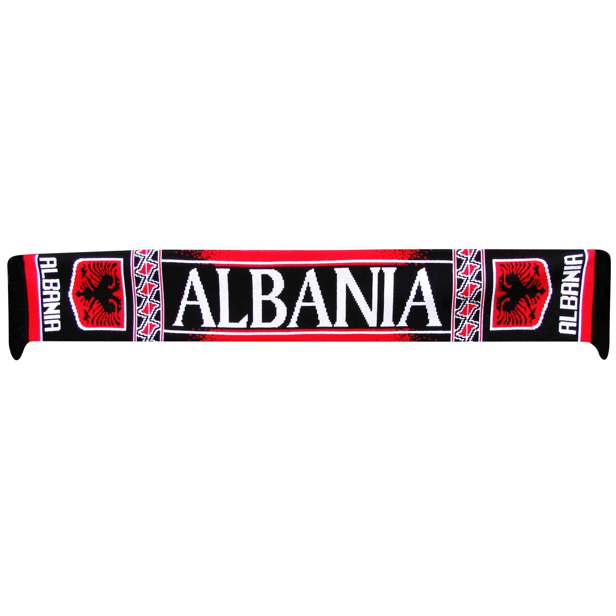 Beyond Happy Albania ‘The Eagles’ Football Supporters’ Scarf - EUROS Kuq e Zinjte Scarf (100% Acrylic)