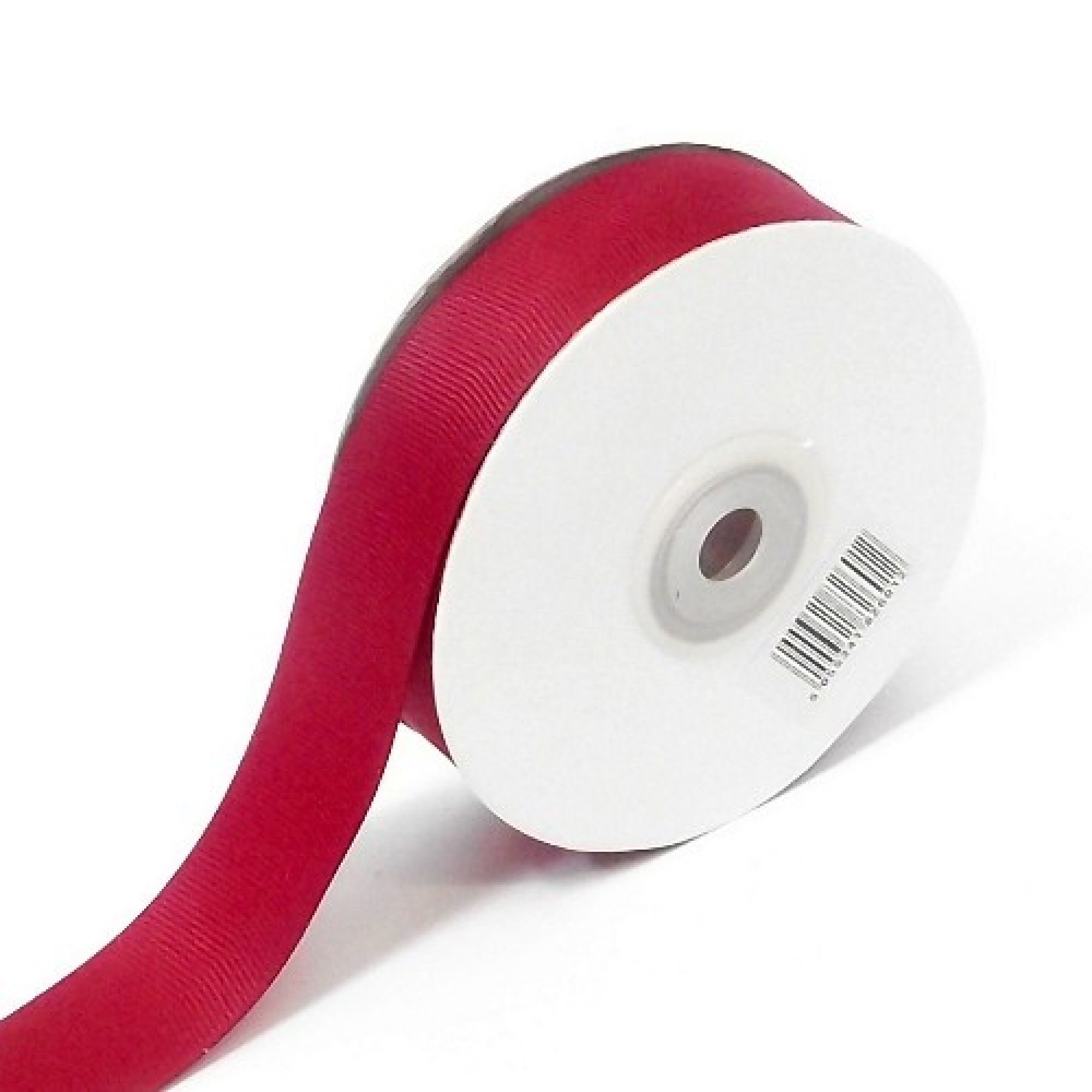 25m Full Reel Woven Edged Grosgrain Ribbon - 25mm (1 inch) Width (Burgundy)