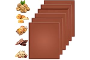 6PCS Silicone Dehydrator Sheets with Edge, Luxiv 12.2 x 10.2 Inch Silicone Dehydrator Mats Compatible with Cosori CP267-FD, N