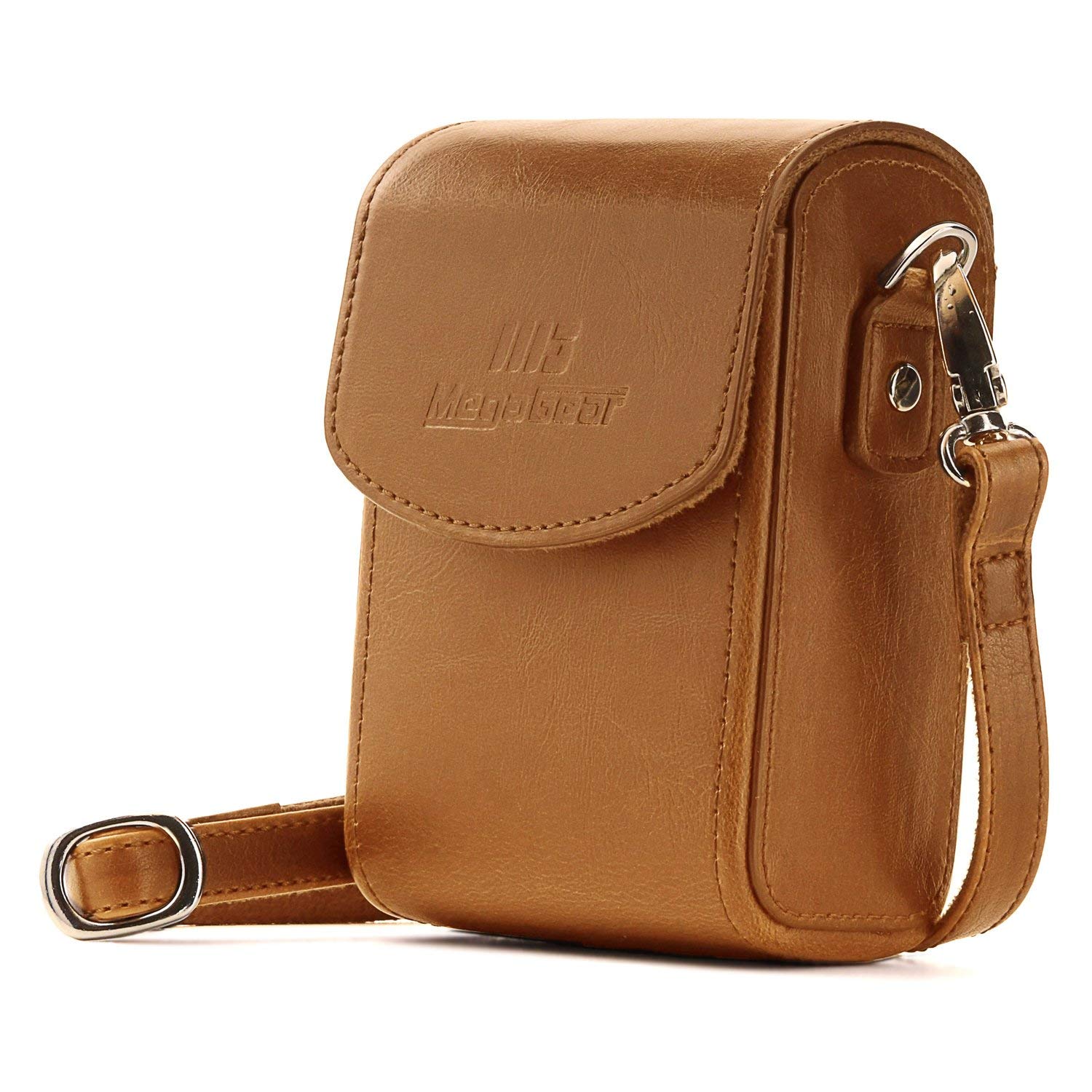 MegaGear MG768 Canon PowerShot G7 X Mark II, G7 X Leather Camera Case with Strap - Light Brown — image 1