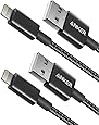 iPhone Charger, Anker 6ft Premium Nylon Lightning Cable [2-Pack], Apple MFi Certified for iPhone Chargers, iPhone Xs/XS Max/XR/X / 8/8 Plus / 7/7 Plus / 6/6 Plus, iPad Pro Air 2, and More(Black)