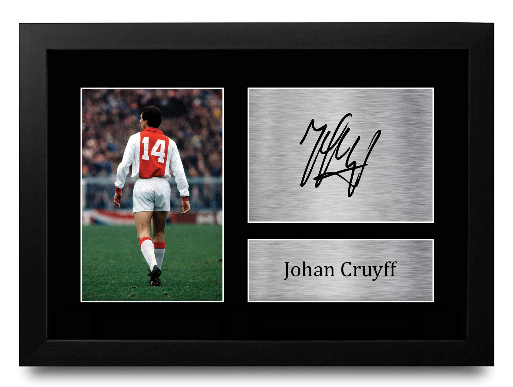 HWC Trading FR A4 Johan Cruyff Ajax Gifts Printed Signed Autograph Picture for Fans and Supporters - A4 Framed