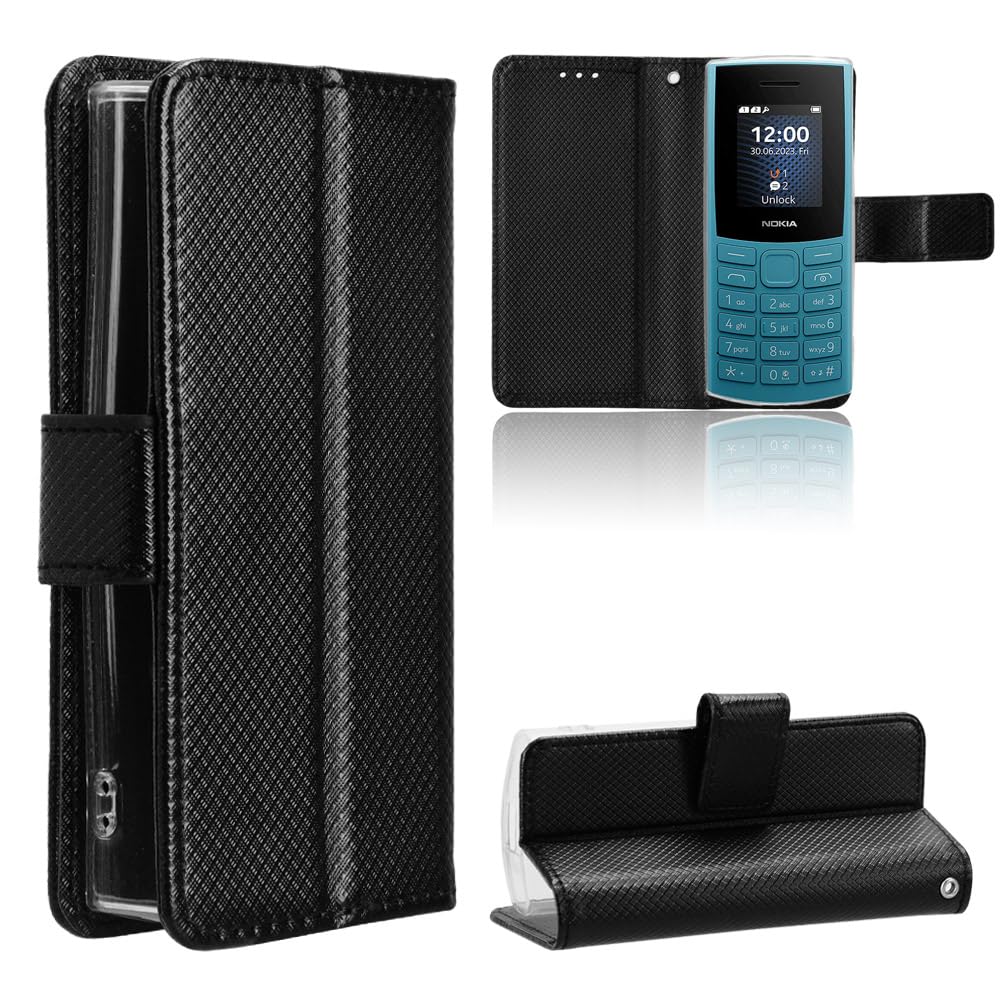 BaiFu Wallet Case for Nokia 105 4G 2023 Case, Wallet Magnetic Cover with Flip Stand, Diamond Leather Phone Case Compatible with Nokia 105 4G 2023, Diamond01