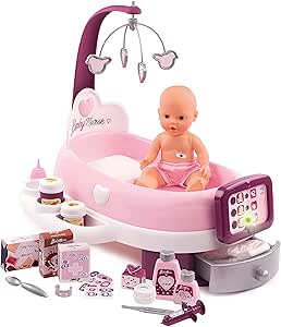 Smoby Baby Nurse Electronic Nursery With Doll And 24 Accessories Pink Toys Games Amazon Com