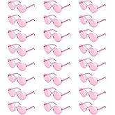 Cmaqpw 24 Pack Valentine's Day Glasses,Heart Shape Sunglasses,Heart Shape Pink Glasses for Valentine,Prop,Wedding Decor,Party Favors Accessory