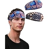 Headbands for Men & Women, Sweat Headband Non-Slip Sweatband Sports Running Cycling Yoga Basketball Workout Football Training