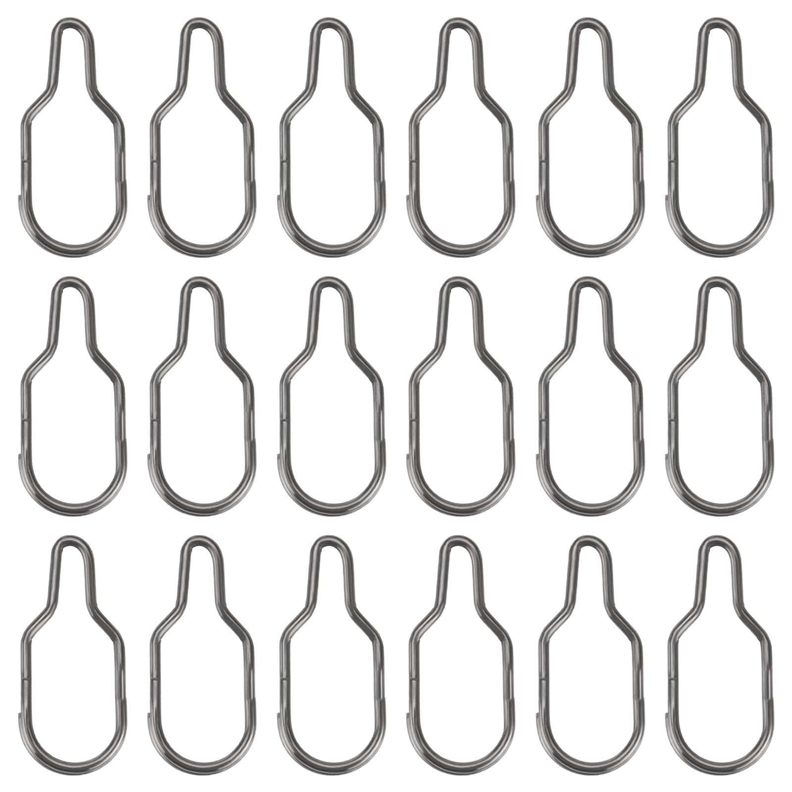 LT Easiyl 50Pcs Angling Bait Clips Easy Clip Links Quick-Change Chain Clip Fishing Feeder Clip for PVA Bag Carp Fishing 17.2x7.5mm Black