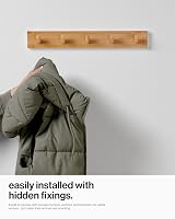 LARHN 5-Hook Wall Mounted Coat Rack 43 cm 2-Pack with Fixings view 6