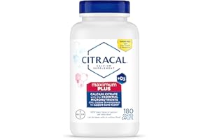 Citracal Maximum Plus Calcium Supplement - Calcium Citrate with Vitamin D3, Zinc, & Essential Minerals for Bone Health Support, Ages 12+, 180 Count (Packaging May Vary)
