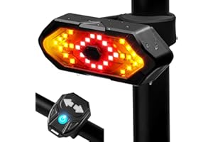 Bike Tail Light with Wireless Turn Signals - Ultra Bright 120 Lumens Bike Tail Light - USB Rechargeable LED Bicycle Safety Li