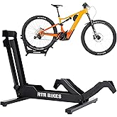RTR BIKES Brutus Professional Bike Floor Stand – Heavy Duty Steel Rack for E-Bikes & MTB up to 66 lbs (30kg) – Fits 26-29" Wheels & Tires up to 2.8" – Garage Storage & Wash