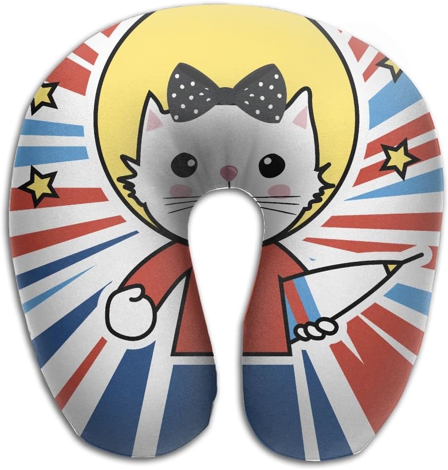 SEKODOVE U Shape Travel Neck Pillow Soft Neck Pillow For Travel Space Cat Cats Flying In Space U Neck Pillow Neck Pillow For Sleeping