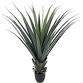 Logkity Artificial Spiked Agave Plant 40inch Faux Agave Plants for Front Porch Patio Indoor Outdoor Home Office Decor