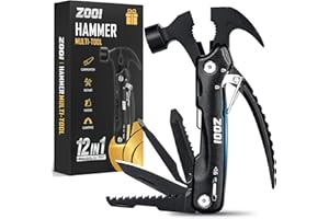 ZOOI Stocking Stuffers Gifts for Adults Men, 12 in 1 Hammer Multitool Camping Accessories, Christmas Gifts for Men, Husband, Mens Gifts Ideas, Dad Gifts for Men Who Have Everything, Gadgets for Men