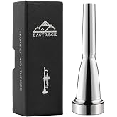 EASTROCK Trumpet Mouthpiece 3C Silver Plated Bullet Shape Vaccum Package | Silver-Plated Trumpet Mouthpiece, Brass Construction, Standard Bore, Trumpet Accessory for Beginners &amp; Players