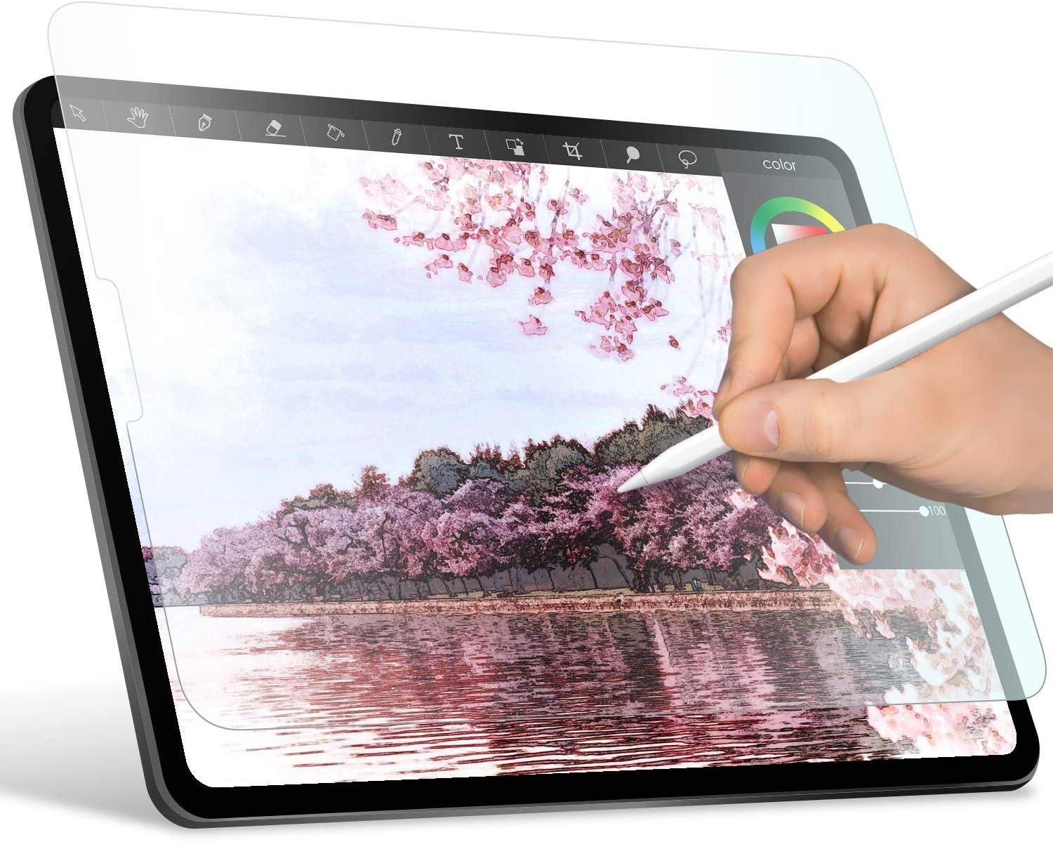 Amazon Com Elecom Paper Feel Screen Protector Designed For Drawing Anti Glare Scratch Resistant Bubble Free Compatible With 12 9 Ipad Pro 2018 Tb A18lflapl