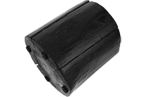 Levemolo Solid Wood Stool Tree Stump Garden Stool Wooden Nightstand Patio Shoe Bench 20cm Height Carbonized Black for Indoor 