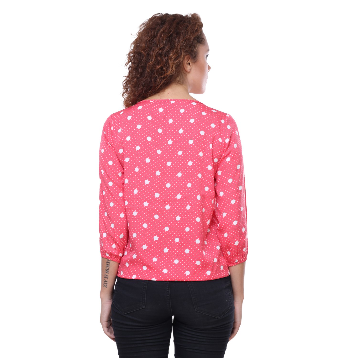 deewa pink polka dots top