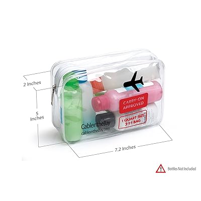 Buy Tsa Approved Clear Travel Toiletry Bag Quart Sized With Zipper Airport Airline Compliant Bag Bottles Men S Women S 3 1 1 Kit Travel 1 Pack Online In Indonesia B0771sq3qy