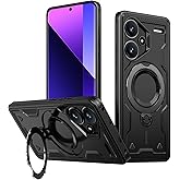 COTDINFOR Magnetic Case for Xiaomi Redmi Note 13 Pro+ Plus 5G Case with Stand Military Drop Protection Shockproof Durable Soft TPU+ PC Slim Phone Case for Redmi Note 13 Pro Plus 5G Black TH