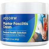AOSORW Plantar Fasciitis Relief Cream - Natural Herbal Formula for Foot, Heel Spur, Ankle, Leg & Hand Discomfort - Premium He