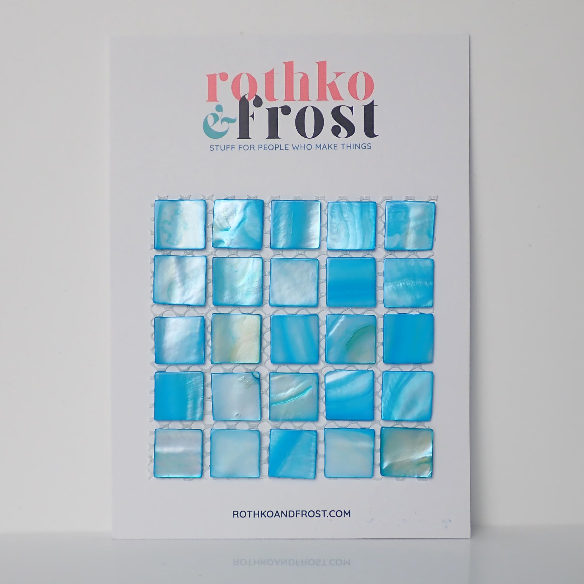 Incudo Black Mother of Pearl Square Mosaic Tiles - 300x300mm, Pack of 4, Mesh Backing