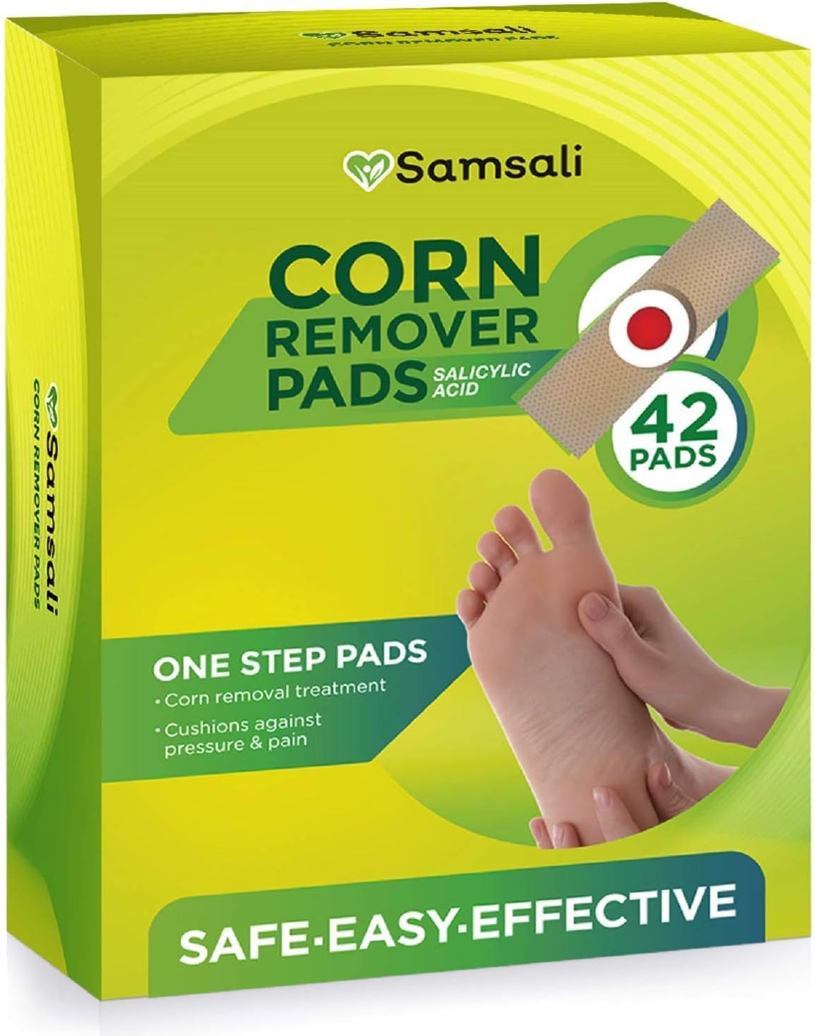 Samsali Corn Remover, 42 Corn Remover Pads, Toe Corn and