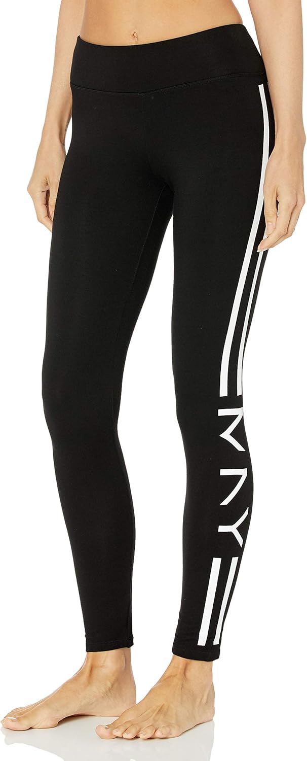 Marc New York Performance Women's Long Legging W/mny Stripes, Black