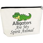 Gfhzdmf Alligator Gift Makeup Bag Alligator Lover Gift Alligator Themed Gift Cosmetic Bag Animal Lover Gift Christmas Birthday Gift for Alligator Lover Friend Graduation Gift (Spirit Alligators Bag)