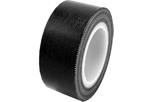 QJZXUEZHEN 1Roll Heat Resistant Tape, High Temperature Heat Transfer Tape, PTFE Tape,Film Adhesive, 25mm / 1" Width, 10m / 33ft Length, Black 1" / 2.5cm Width