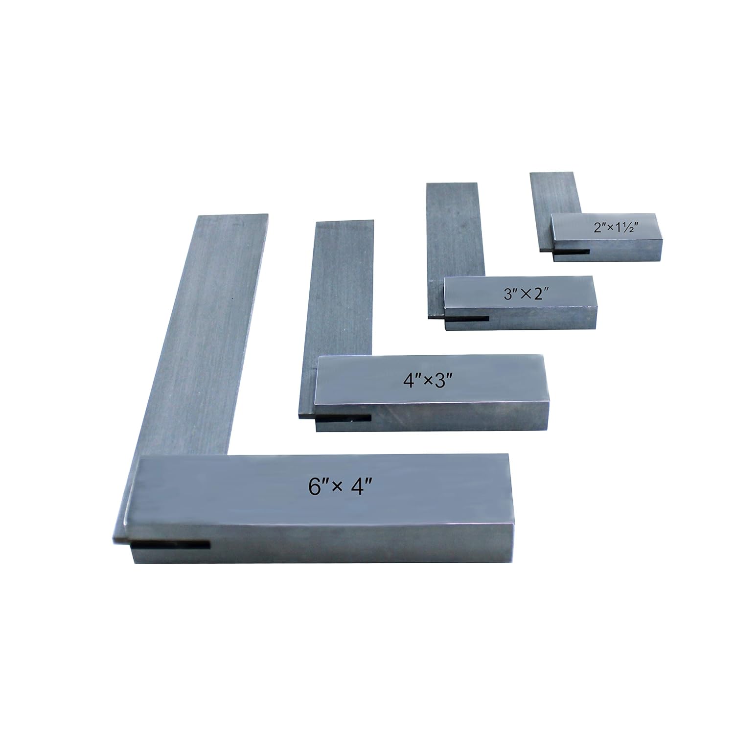 HFS (R) Engineers Squares Set 4Pc (2/3/4/6In50.8mm/76mm/101.6mm/152mm