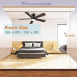 AKOFUN Ceiling Fans with Lights, 42 inch Low