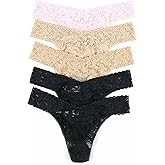 hanky panky Signature Lace Original Rise Thongs for Women: Winter Holiday Edition | Lacy Lingerie Underwear | One Size (4-14)