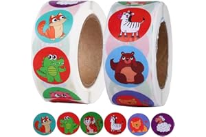 XINNILOVE 1000 PCS Incentive Stickers for Kids,Teacher Supplies for Classroom,Potty Training Stickers，1 Inch Animal Reward Stickers in 16 Designs，Encouraging Stickers,Motivational Stickers