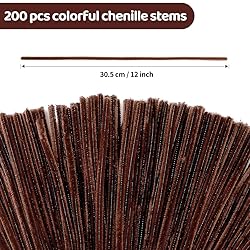 Eppingwin 200pcs Pipe Cleaners, Dark Coffee Pipe