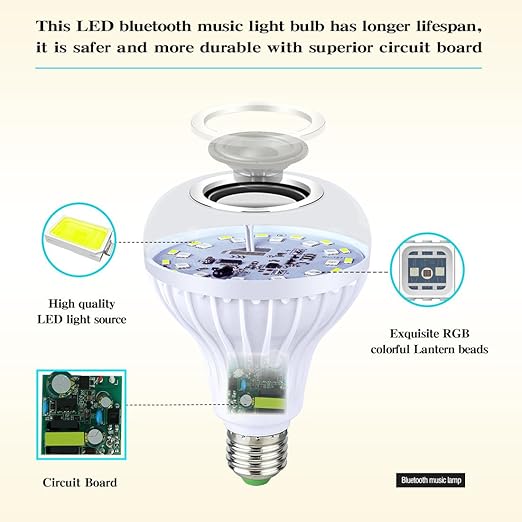 bombilla con bluetooth rgb para cambiar la luz intensidad regulable con base e26 y bluetooth 4 0 con mando a distancia para el hogar escenario