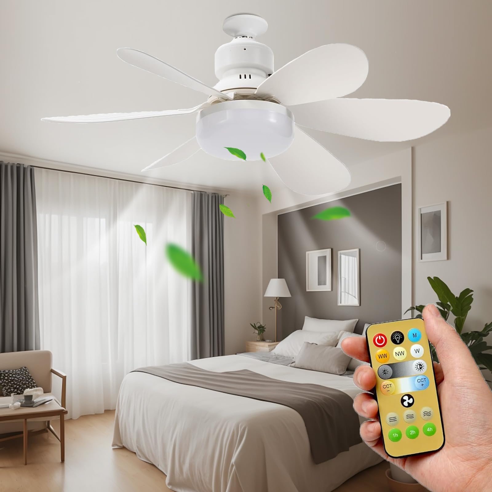 Buy 65 Inch Ceiling Fans With Lights And Remote, Black Indoor/Outdoor