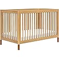 Babyletto Gelato 4-in-1 Convertible Baby Crib - GREENGUARD Gold Certified - Wooden Convertible Crib to Toddler Bed, Daybed and Full-Size Bed, with 4 Adjustable Mattress Heights - Honey with Vegan Tan