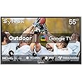 SYLVOX 55'' Outdoor Smart TV IP55 Waterproof TV 1000NIT High Bright, Google TV with Dolby Atmos, Support Download APP 4K UHD, Suitable for Outdoor Use(Deckpro 2024 Series)