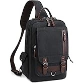 mygreen Canvas Cross Body Messenger Bag Shoulder Sling Backpack Travel Rucksack